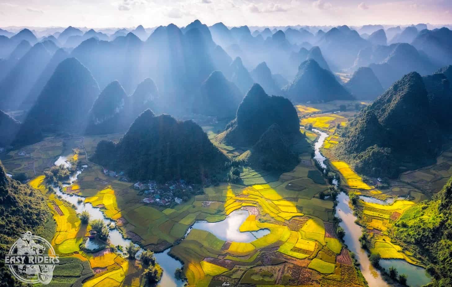 Beautiful rice fields in Vietnam - Phong Nam Valley, Cao Bang